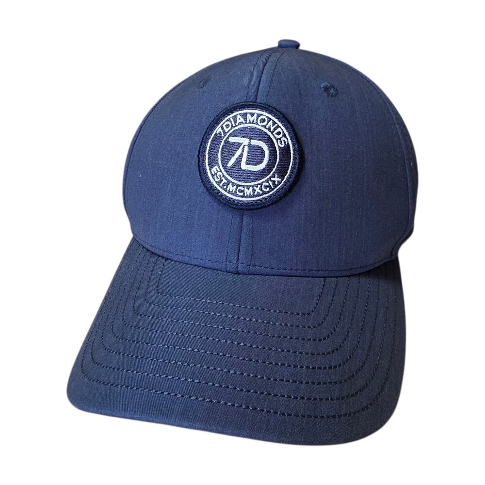 7 Diamonds Snapback Fairway Golf Hat One Size Adjustable Navy 6 Panel